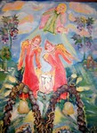 Lamb's salvation. Oil, canvas, 600x400. Alla Tkachenko.1999